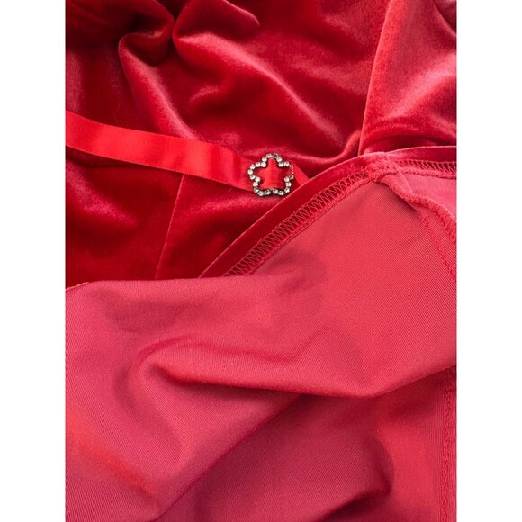 Girls Velvet Long Sleeve Red Dress With Flower Accent By‎ Speechless Size 6X - Picture 7 of 7